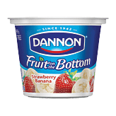 Dannon&nbsp;Fruit On The Bottom Yogurt&nbsp;7 Benefits Strawberry Banana Lowfat Full-Size Picture